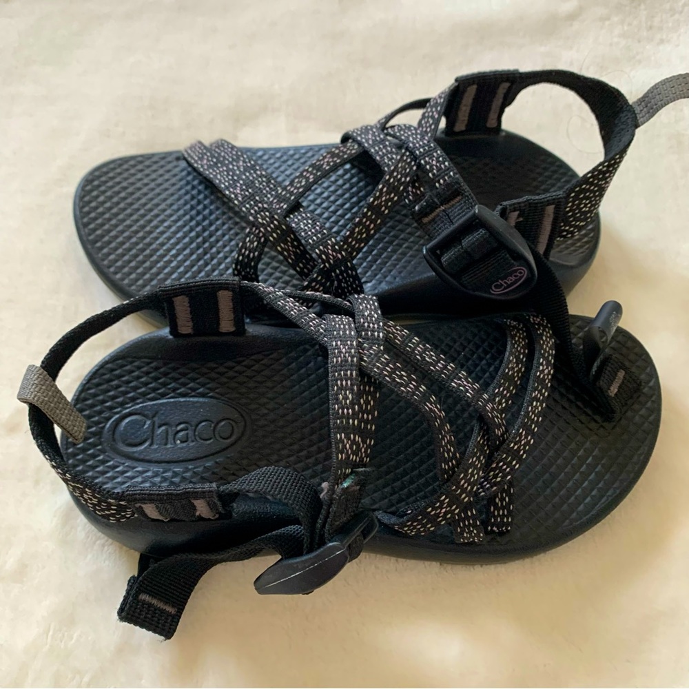 Chaco Kids Youth Sport Sandals Black Adjustable Strap Size 1